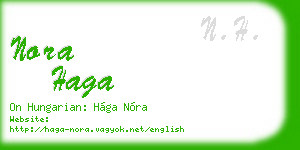 nora haga business card